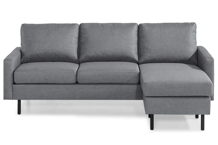 RACKO 3-sits Soffa med Divan Vändbar Chenille Grå - Skräddarsy färg och tyg - Möbler - Vardagsrum - Soffor - Divansoffor & schäslong
