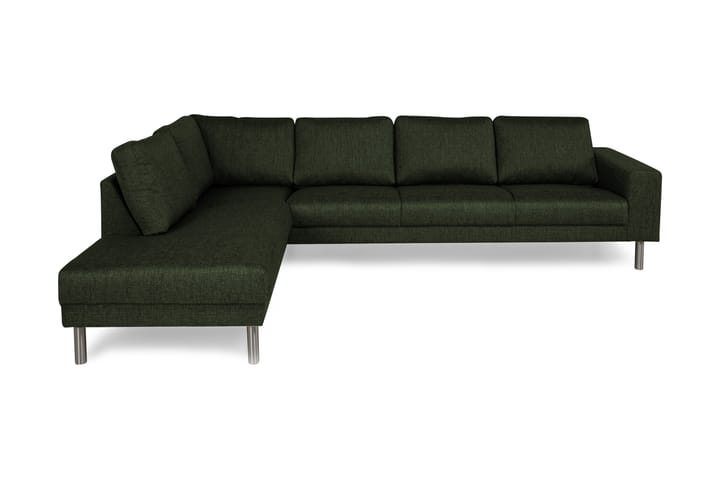 RIMELLA Soffa Large med Schäslong Vänster Grön