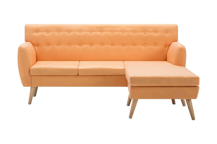 Soffa L-formad tyg 171,5x138x81,5 cm orange - Orange - Möbler - Vardagsrum - Soffor - Divansoffa & schäslong