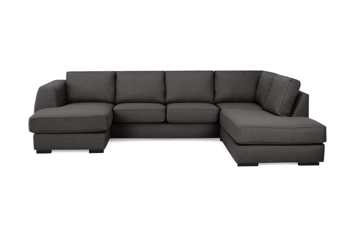 CLARKSVILLE U-soffa med Divan Vänster Mörkgrå - Möbler - Vardagsrum - Soffor - U-soffor