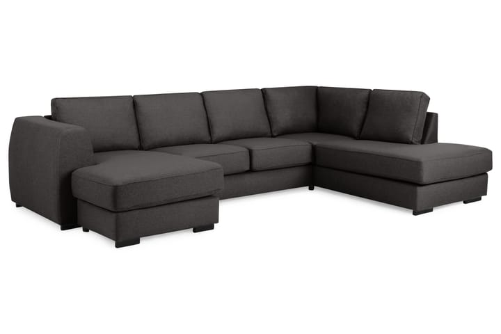 CLARKSVILLE U-soffa med Divan Vänster Mörkgrå - Möbler - Vardagsrum - Soffor - U-soffor
