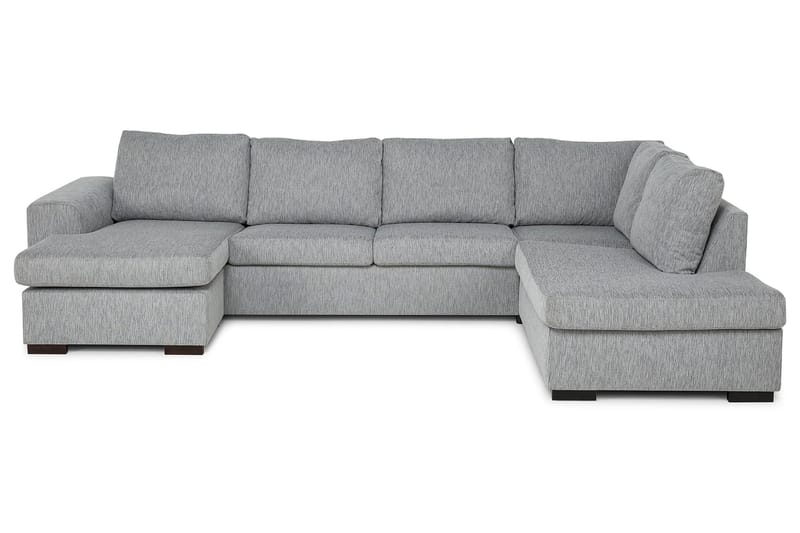 CONNECT U-soffa Large med Divan Vänster Grovvävt tyg Blå