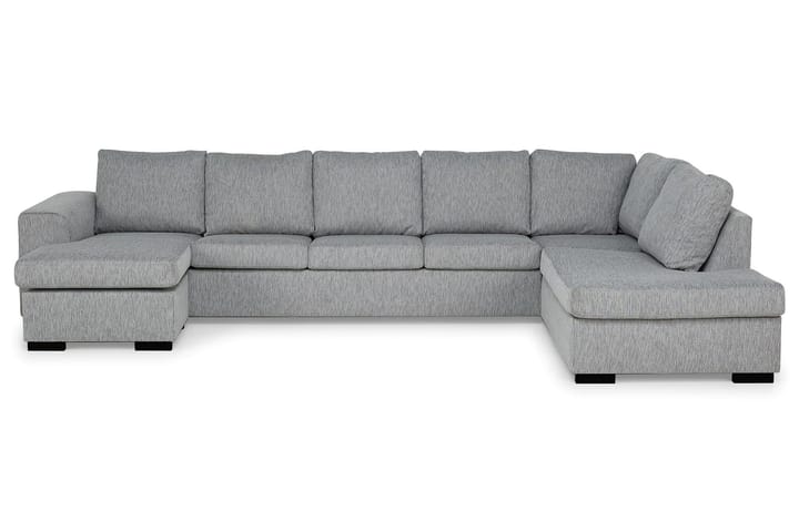 CONNECT U-soffa XXL med Divan Vänster Grovvävt tyg Brun - Skräddarsy färg och tyg - Möbler - Vardagsrum - Soffor - U-soffor