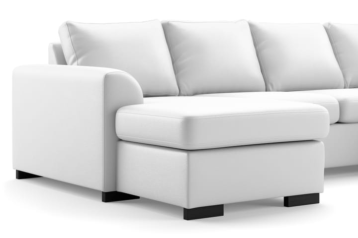 DAWSON U-soffa Large med Divan Vänster Konstläder Vit - Möbler - Vardagsrum - Soffor - U-soffor