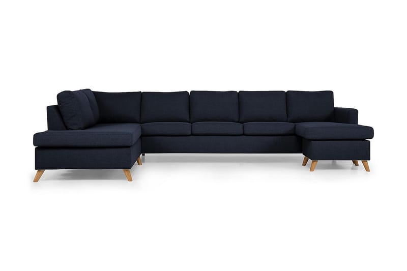 JAN U-soffa Large med Divan Höger Blå