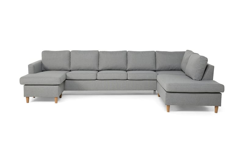 JAN U-soffa Large med Divan Vänster Ljusgrå