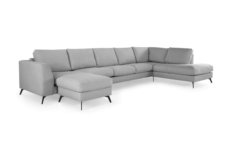 NASHVILLE LYX U-soffa med Schäslong Höger Linnegrå - Möbler - Vardagsrum - Soffor - U-soffor