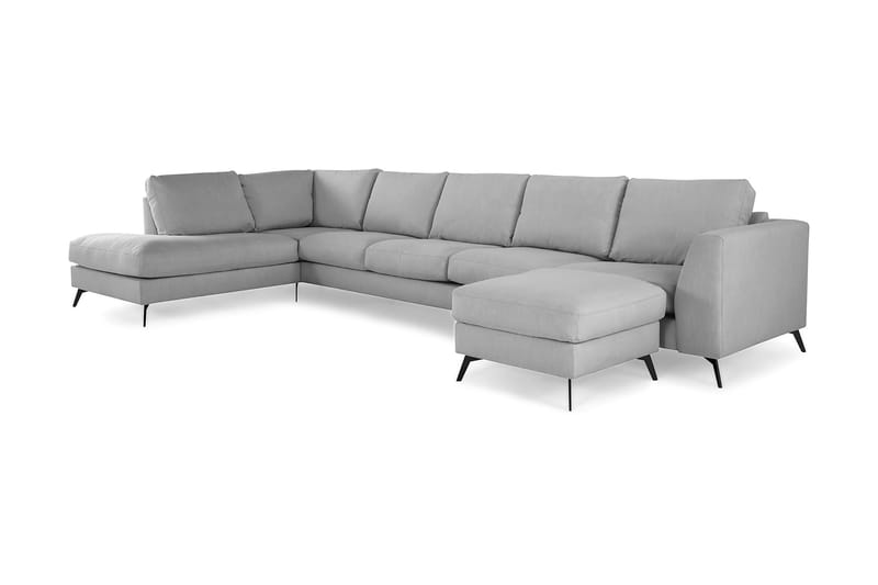 NASHVILLE LYX U-soffa med Schäslong Vänster Linnegrå - Möbler - Vardagsrum - Soffor - U-soffor