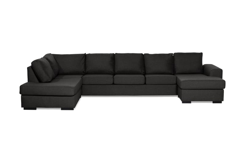NASHVILLE U-soffa Large med Divan Höger Svart - Möbler - Vardagsrum - Soffor - U-soffor