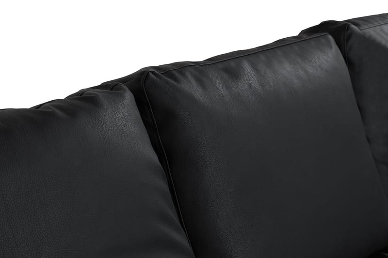 NASHVILLE U-soffa Large med Divan Vänster Konstläder Svart - Möbler - Vardagsrum - Soffor - U-soffor