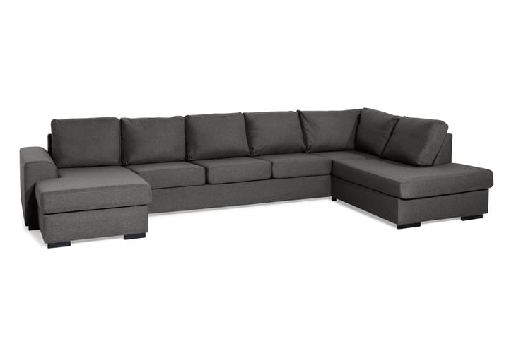 NASHVILLE U-soffa Large med Divan Vänster Mörkgrå - Möbler - Vardagsrum - Soffor - U-soffor