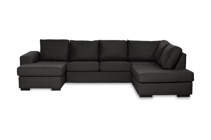 NASHVILLE U-soffa Large med Divan Vänster Svart