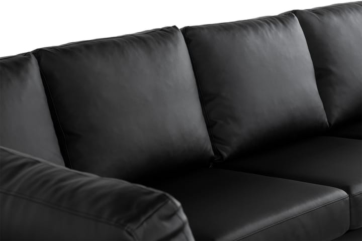 NEW YORK U-soffa XL Divan Höger Svart Konstläder - Möbler - Vardagsrum - Soffor - U-soffor