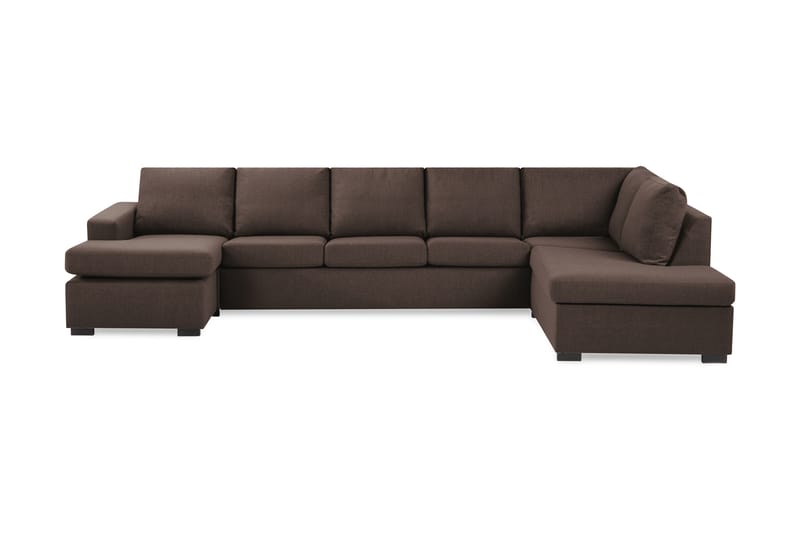 NEW YORK U-soffa XL Divan Vänster Brun - Möbler - Vardagsrum - Soffor - U-soffor