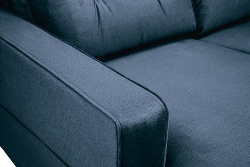 RIVALTA U-soffa Large med Divan Vänster Sammet Midnattsblå - Möbler - Vardagsrum - Soffor - U-soffor