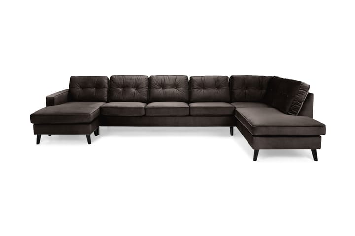 RIVALTA U-soffa Large med Divan Vänster Sammet Mullvad - Möbler - Vardagsrum - Soffor - U-soffor