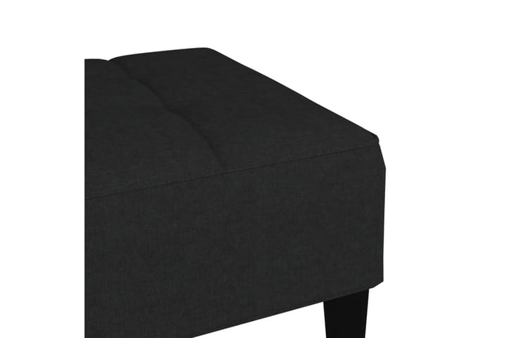 Pall svart mikrofibertyg - Svart - Möbler - Vardagsrum - Stolar & sittmöbler - Pallar - Fotpall