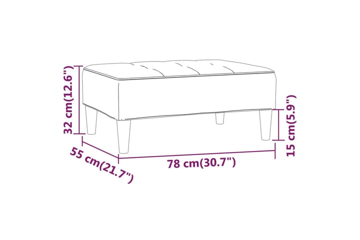 Pall svart mikrofibertyg - Svart - Möbler - Vardagsrum - Stolar & sittmöbler - Pallar - Fotpall