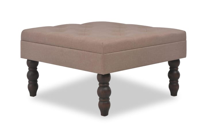 Pall brun 60x60x36 cm polyester - Brun - Möbler - Vardagsrum - Stolar & sittmöbler - Pallar