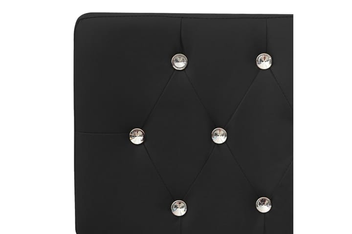 Bänk 110 cm svart konstläder - Svart - Möbler - Vardagsrum - Stolar & sittmöbler - Sittbänk - Bänk med ryggstöd
