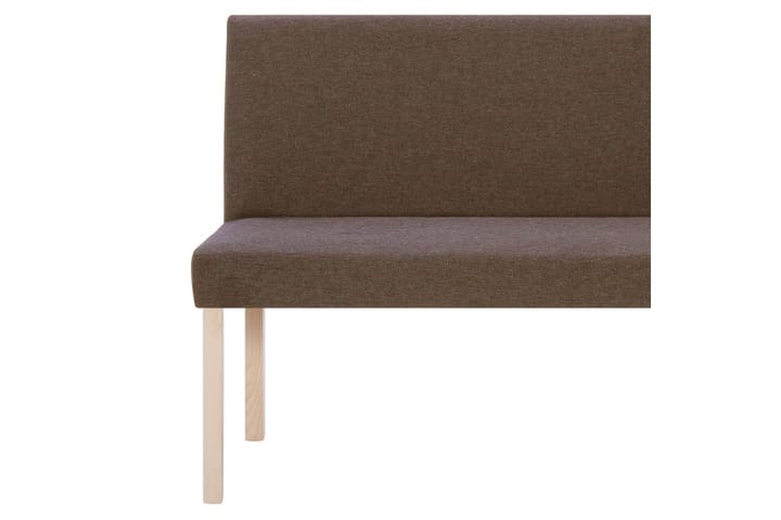 Bänk 139,5 cm polyester brun - Brun - Möbler - Vardagsrum - Stolar & sittmöbler - Sittbänk - Bänk med ryggstöd