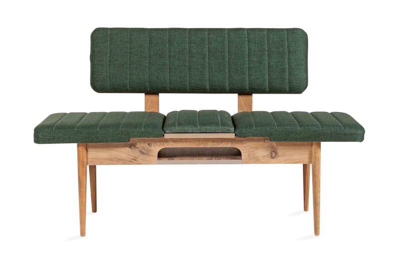 OSENDORF Bänk 85 cm Trä/natur/Grön - Möbler - Vardagsrum - Stolar & sittmöbler - Sittbänk - Bänk med ryggstöd
