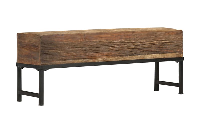 Bänk 120 cm massivt återvunnet trä - Brun - Möbler - Vardagsrum - Stolar & sittmöbler - Sittbänk