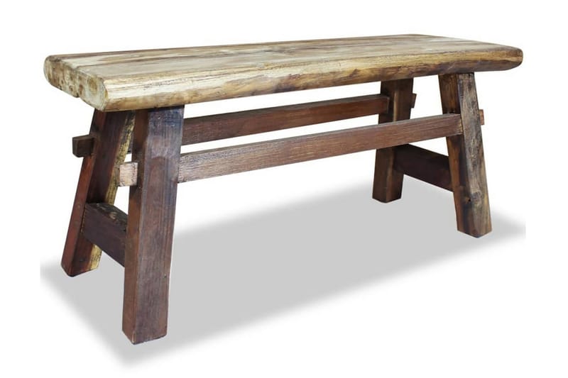 Bänk i massivt återvunnet trä 100x28x43 cm - Brun - Möbler - Vardagsrum - Stolar & sittmöbler - Sittbänk