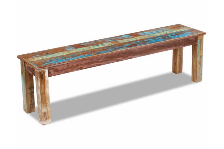 Bänk massivt återvunnet trä 160x35x46 cm - Flerfärgad - Möbler - Vardagsrum - Stolar & sittmöbler - Sittbänk