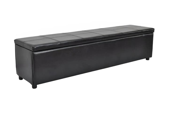 Förvaringsbänk svart 168x44x4 cm - Svart - Möbler - Vardagsrum - Stolar & sittmöbler - Sittbänk