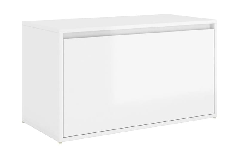Hallbänk vit högglans 80x40x45 cm spånskiva - Vit - Möbler - Vardagsrum - Stolar & sittmöbler - Sittbänk