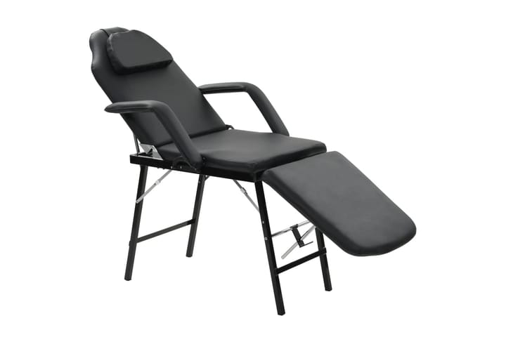 Bärbar behandlingsstol konstläder 185x78x76 cm svart - Svart - Möbler - Vardagsrum - Stolar & sittmöbler - Snurrstolar & gungstolar