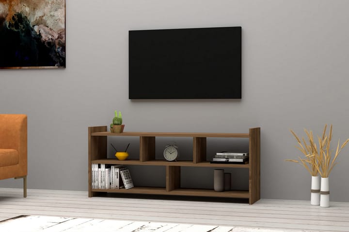 AGATEA Tv-bänk 120x55 cm Brun - Möbler - Vardagsrum - Tv-möbler & mediamöbler - Tv-bänkar