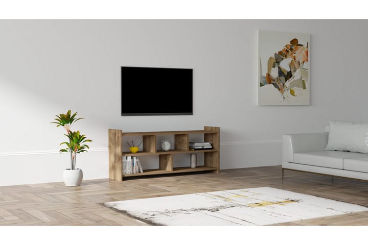 AGATEA Tv-bänk 120x55 cm Brun - Möbler - Vardagsrum - Tv-möbler & mediamöbler - Tv-bänkar
