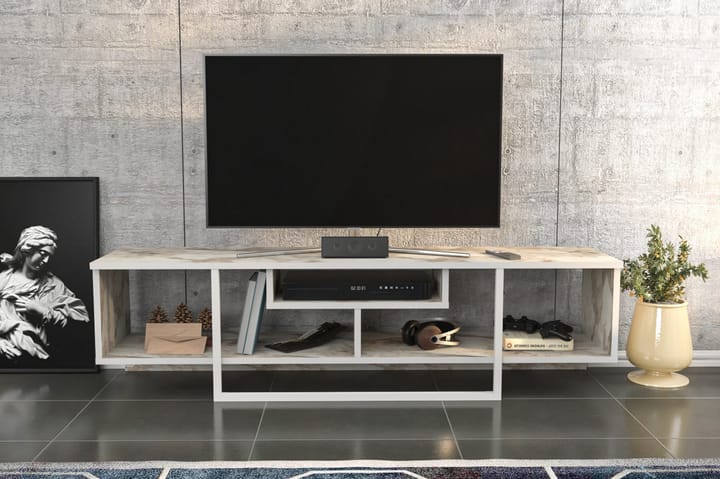 AGATEA Tv-bänk 150x40 cm Vit - Möbler - Vardagsrum - Tv-möbler & mediamöbler - Tv-bänkar