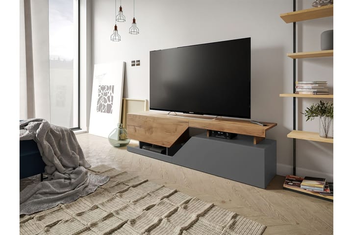 BARATIER Tv-bänk 160 cm Natur/Antracit