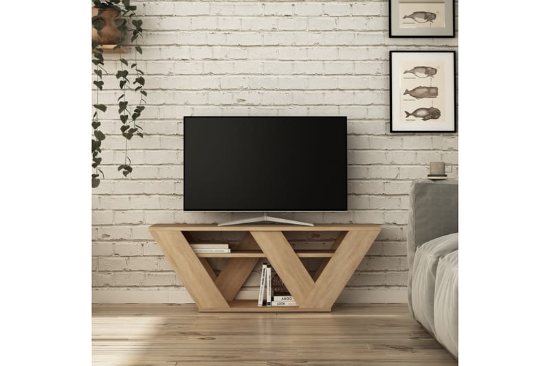 CORALEE Tv-Bänk Ek - Ljusbrun - Möbler - Vardagsrum - Tv-möbler & mediamöbler - Tv-bänkar
