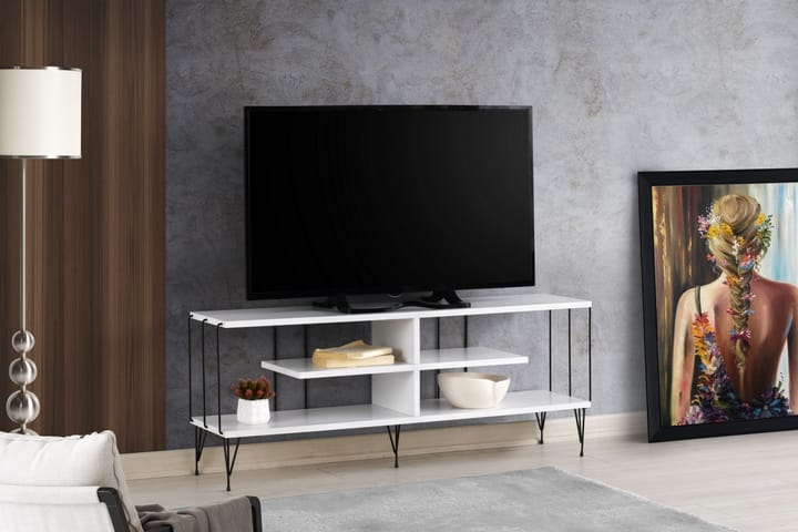 DIEMN Tv-bänk 120 cm Vit - Möbler - Vardagsrum - Tv-möbler & mediamöbler - Tv-bänkar