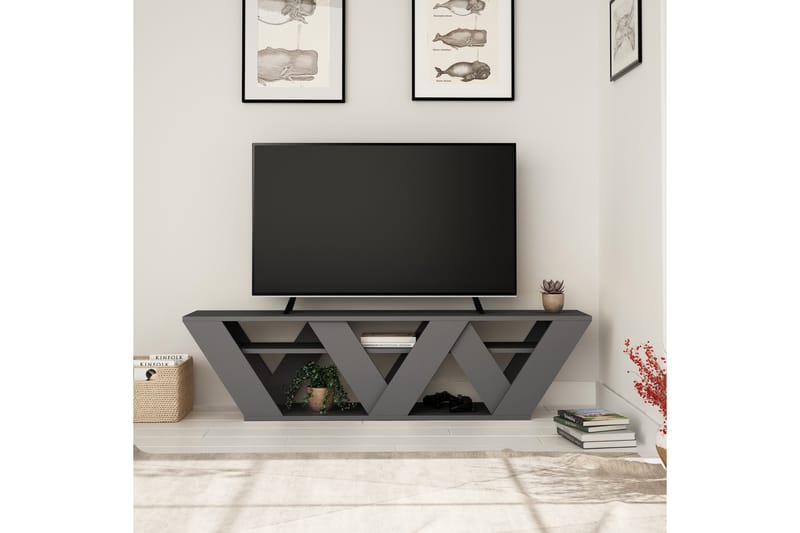 ELDGARNSÖ TV-Bänk 158 cm Grå - Möbler - Vardagsrum - Tv-möbler & mediamöbler - Tv-bänkar