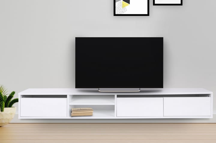 ESWATINI Tv-bänk 180 cm Vit - Möbler - Vardagsrum - Tv-möbler & mediamöbler - Tv-bänkar