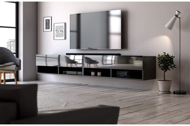 GASOLINERA Tv-bänk 200 cm Svart - Möbler - Vardagsrum - Tv-möbler & mediamöbler - Tv-bänkar