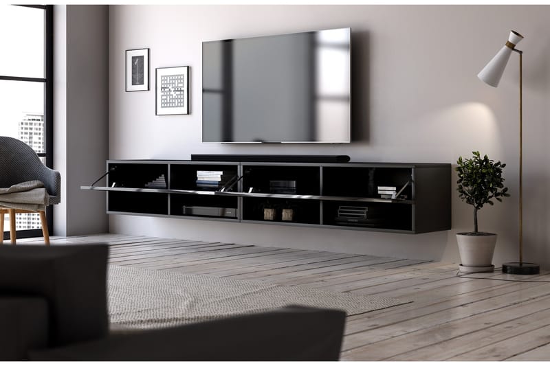 GASOLINERA Tv-bänk 200 cm Svart - Möbler - Vardagsrum - Tv-möbler & mediamöbler - Tv-bänkar