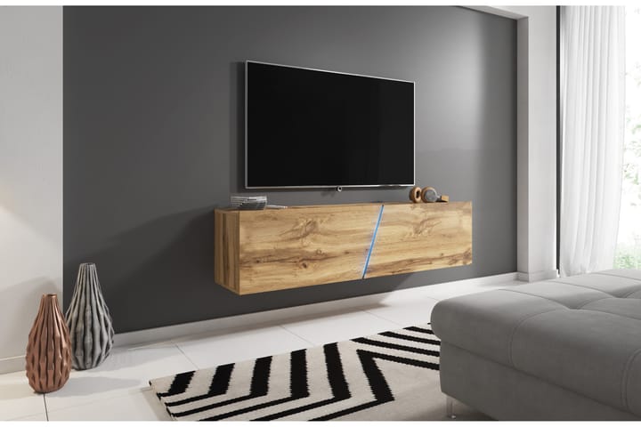 GLANSER Tv-bänk 160 cm Trä/natur