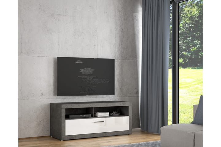 KALOYAN Vägghylla 22x133 cm Grå/Vit - Möbler - Vardagsrum - Tv-möbler & mediamöbler - Tv-bänkar