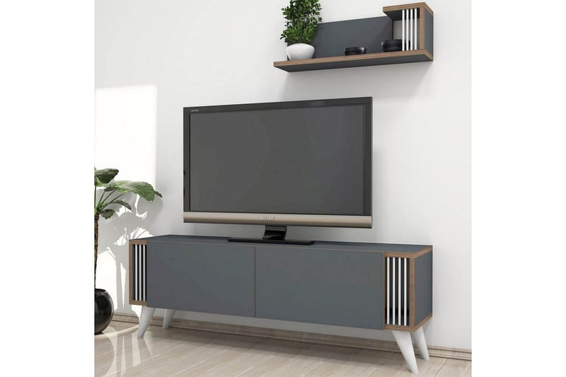 NICOL TV-bänk Brun/Svart/Vit - Homemania - Möbler - Vardagsrum - Tv-möbler & mediamöbler - Tv-bänkar