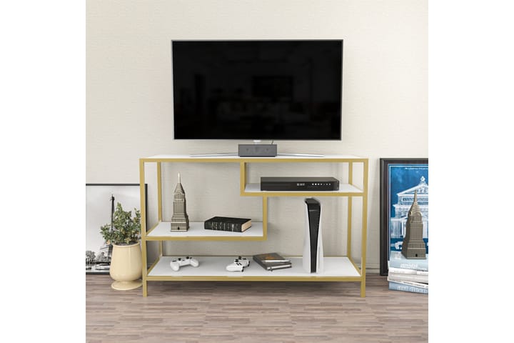 OBURUS Tv-bänk 120x75 cm Guld - Möbler - Vardagsrum - Tv-möbler & mediamöbler - Tv-bänkar