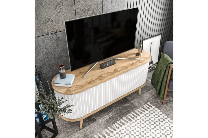 OBURUS Tv-bänk 140x64 cm Brun - Möbler - Vardagsrum - Tv-möbler & mediamöbler - Tv-bänkar