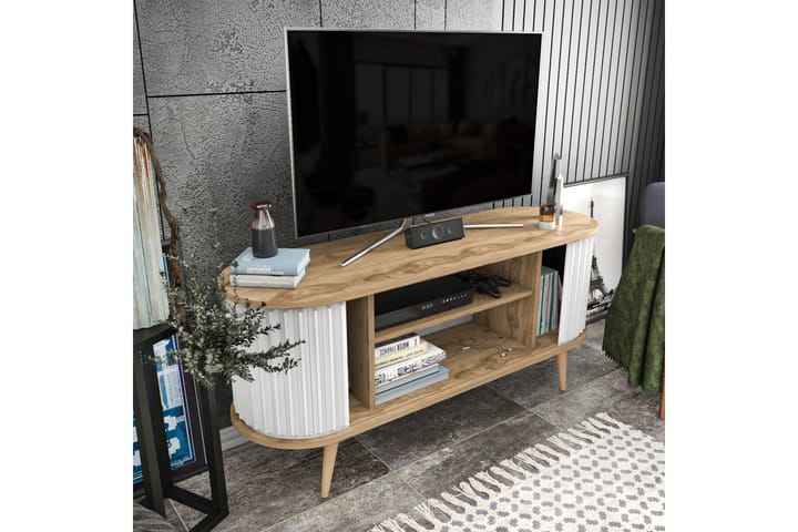 OBURUS Tv-bänk 140x64 cm Brun - Möbler - Vardagsrum - Tv-möbler & mediamöbler - Tv-bänkar