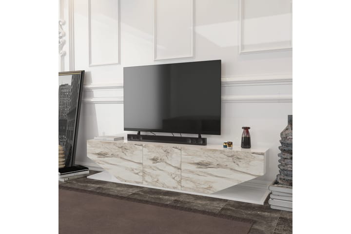 OBURUS Tv-bänk 180x45 cm Vit - Möbler - Vardagsrum - Tv-möbler & mediamöbler - Tv-bänkar