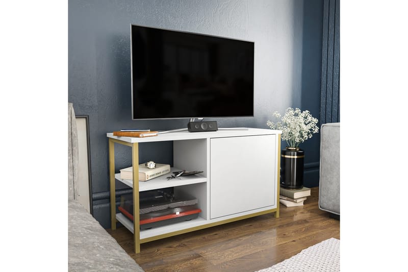 OBURUS Tv-bänk 89,6x50,8 cm Guld - Möbler - Vardagsrum - Tv-möbler & mediamöbler - Tv-bänkar